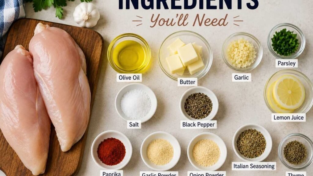Ingredients You'll Need for Pan-Fried Chicken Breasts