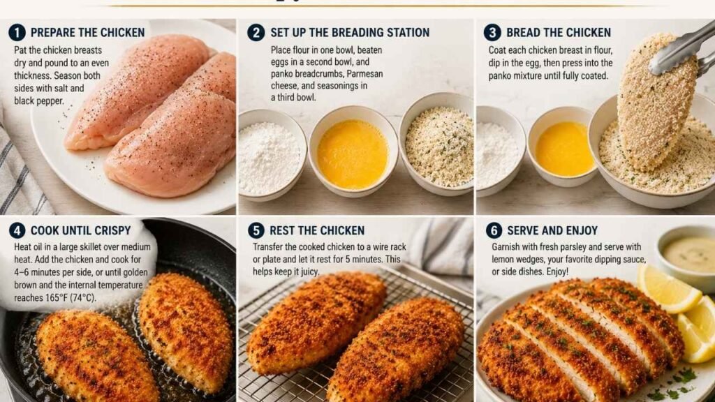 How to Make Crispy Panko Crusted Chicken Breasts