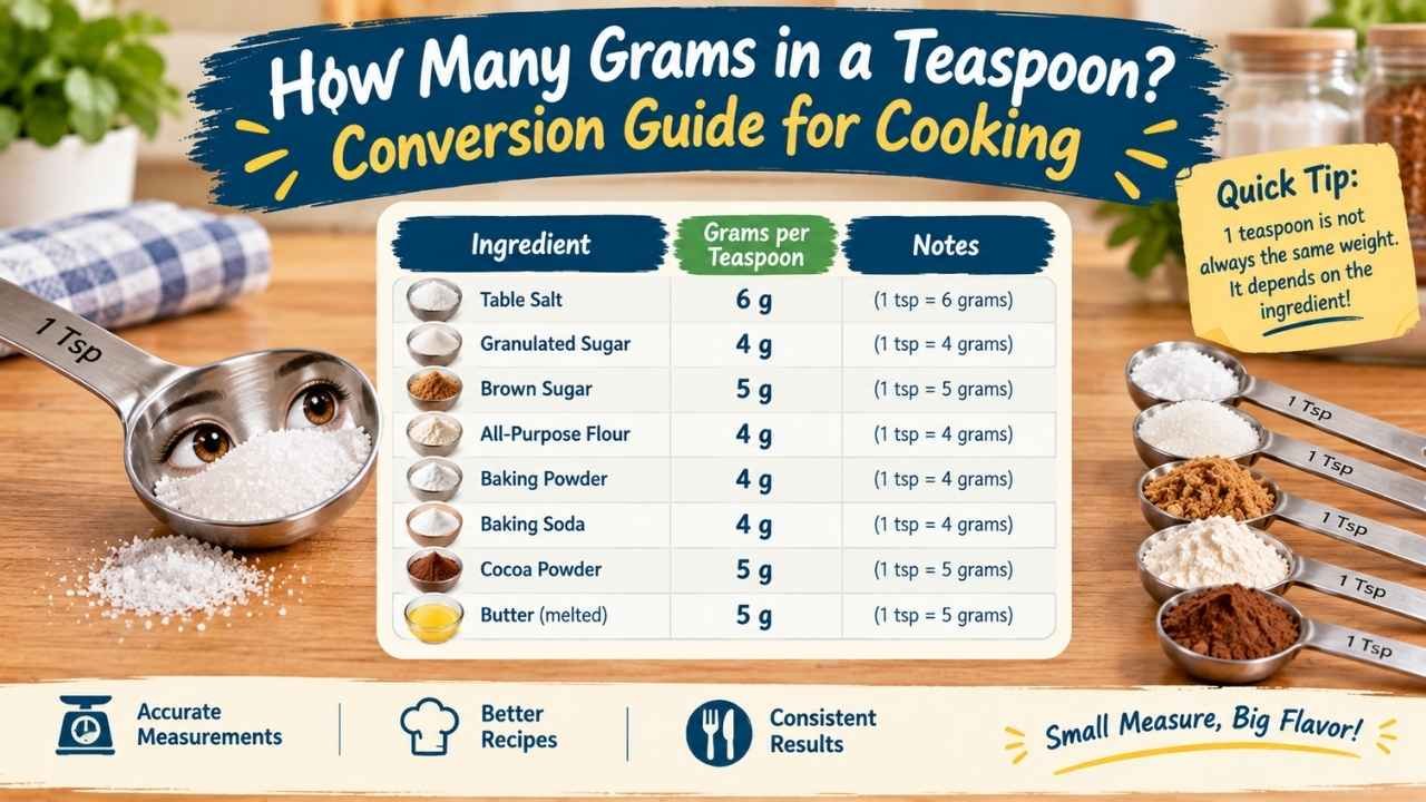 Knowing how many grams are in a teaspoon can make your cooking and baking much more accurate.
