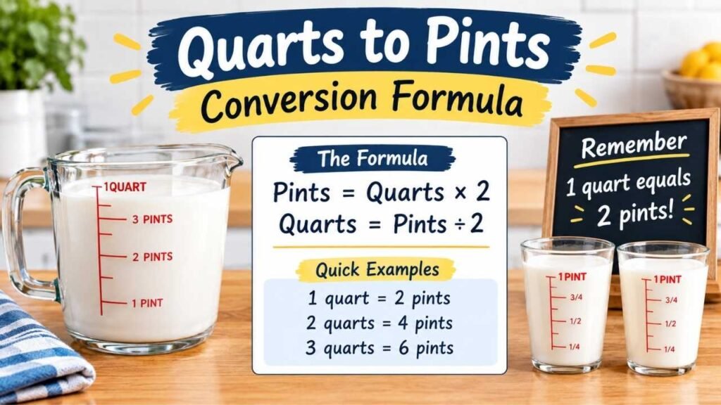 Quarts to Pints Conversion Formula