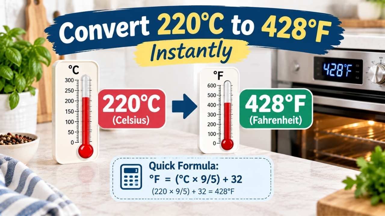 220 C to F is one of the most common temperature conversions people search for when following recipes, baking bread, roasting vegetables, or using an oven with Fahrenheit settings.