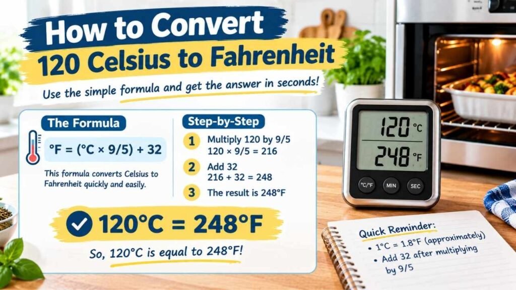 How to Convert 120 Celsius to Fahrenheit