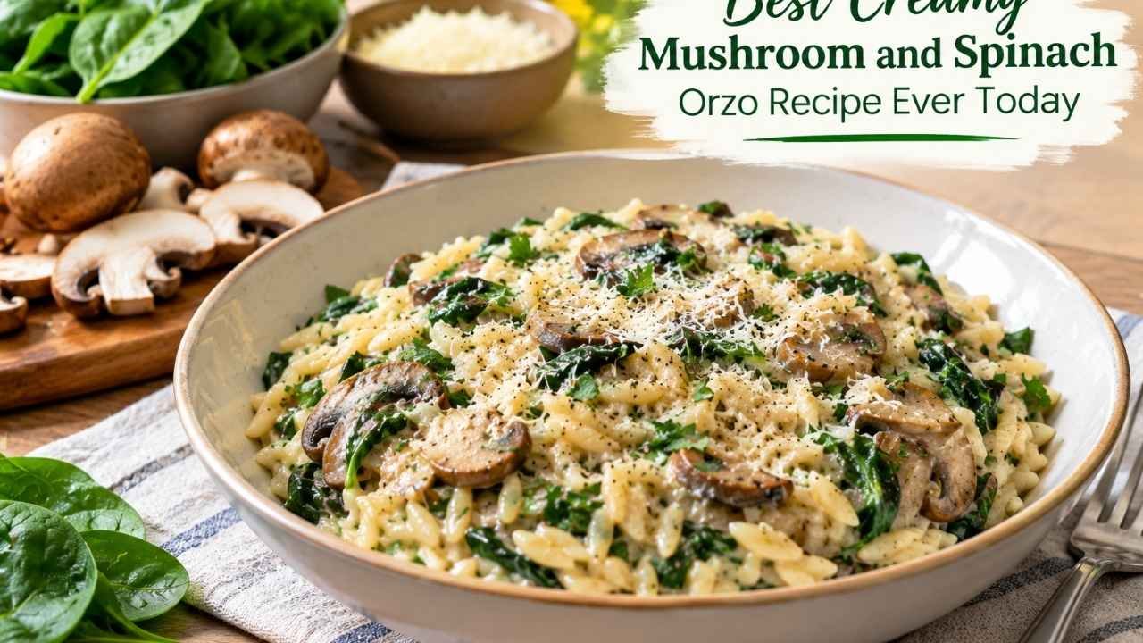 If you're looking for a cozy meal that is simple to make and full of flavor, this Creamy Mushroom and Spinach Orzo is the perfect choice.
