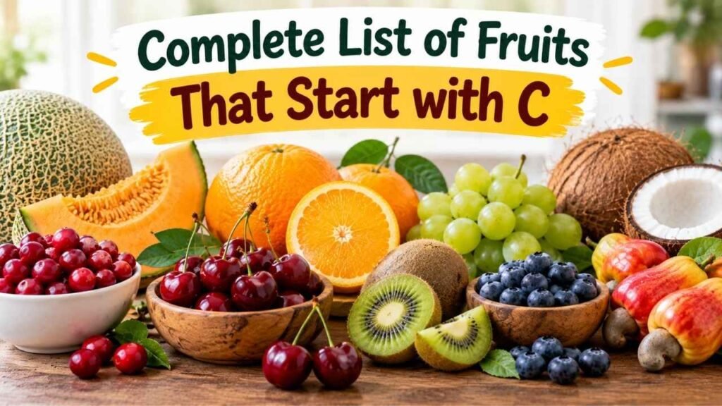 Complete List of Fruits That Start with C