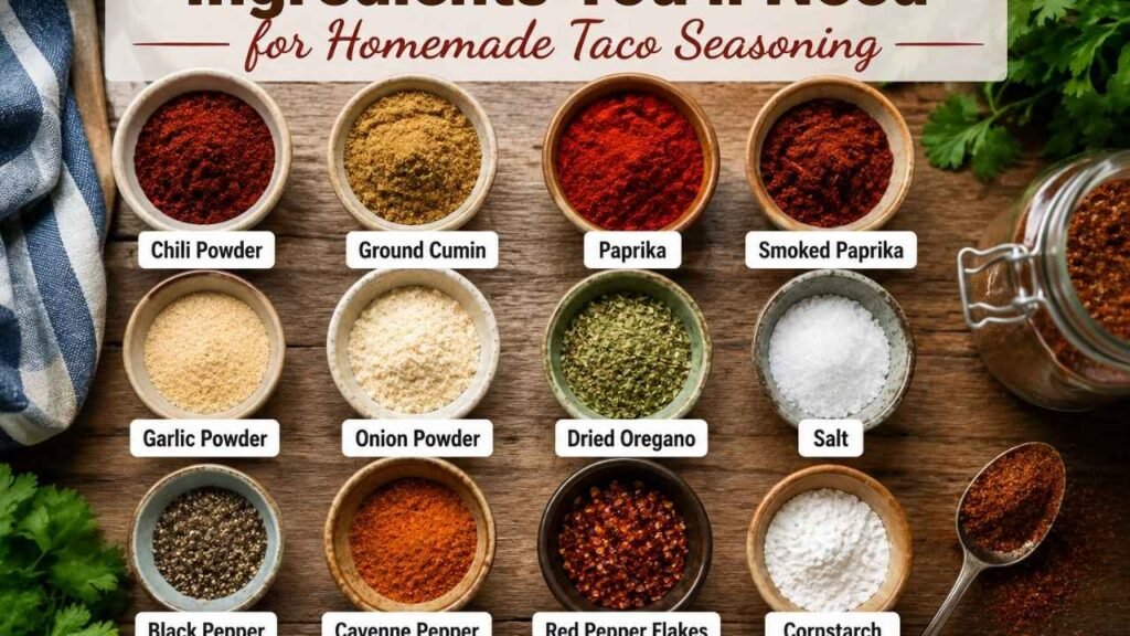 Ingredients You'll Need for Homemade Taco Seasoning