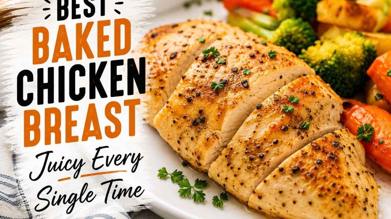 If you've ever ended up with dry, bland chicken, this baked chicken breast recipe is the solution.