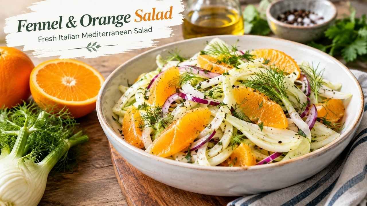 If you are looking for a fresh, colorful, and easy salad, this Fennel & Orange Salad Recipe is a perfect choice.