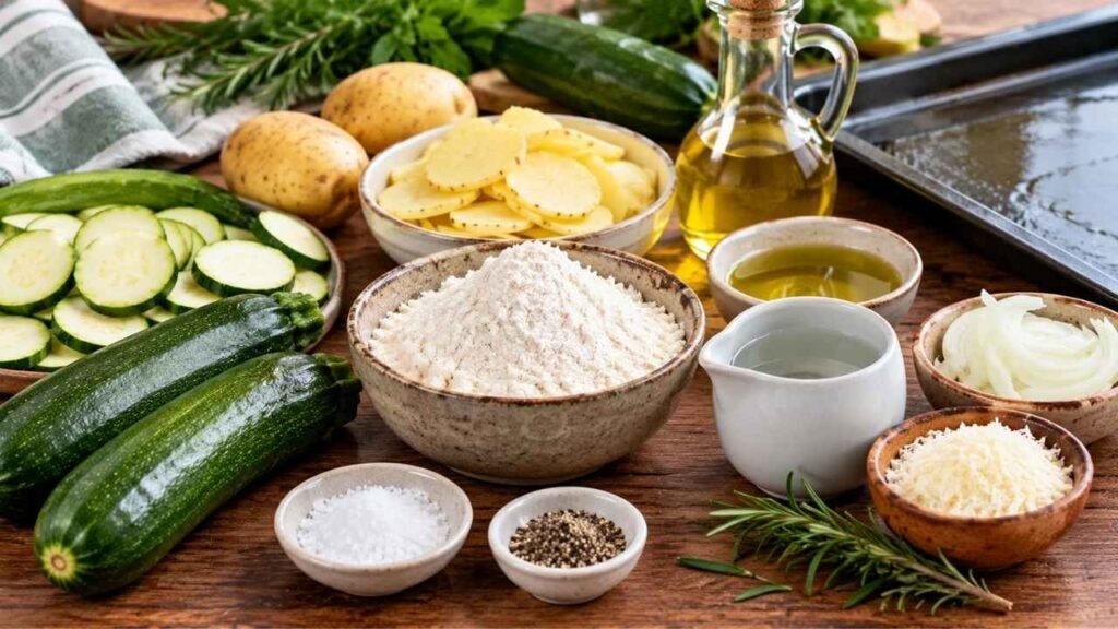 Ingredients You’ll Need for Zucchini and Potato Scarpaccia 