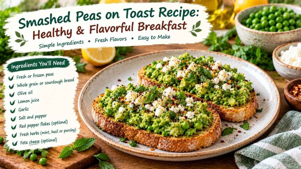 If you are looking for a quick, healthy, and flavorful breakfast, this smashed peas on toast recipe is a perfect choice.