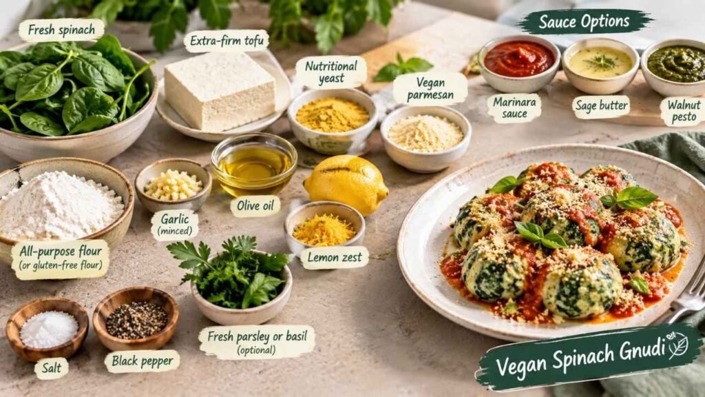 Ingredients You'll Need for Vegan Gnudi Recipe