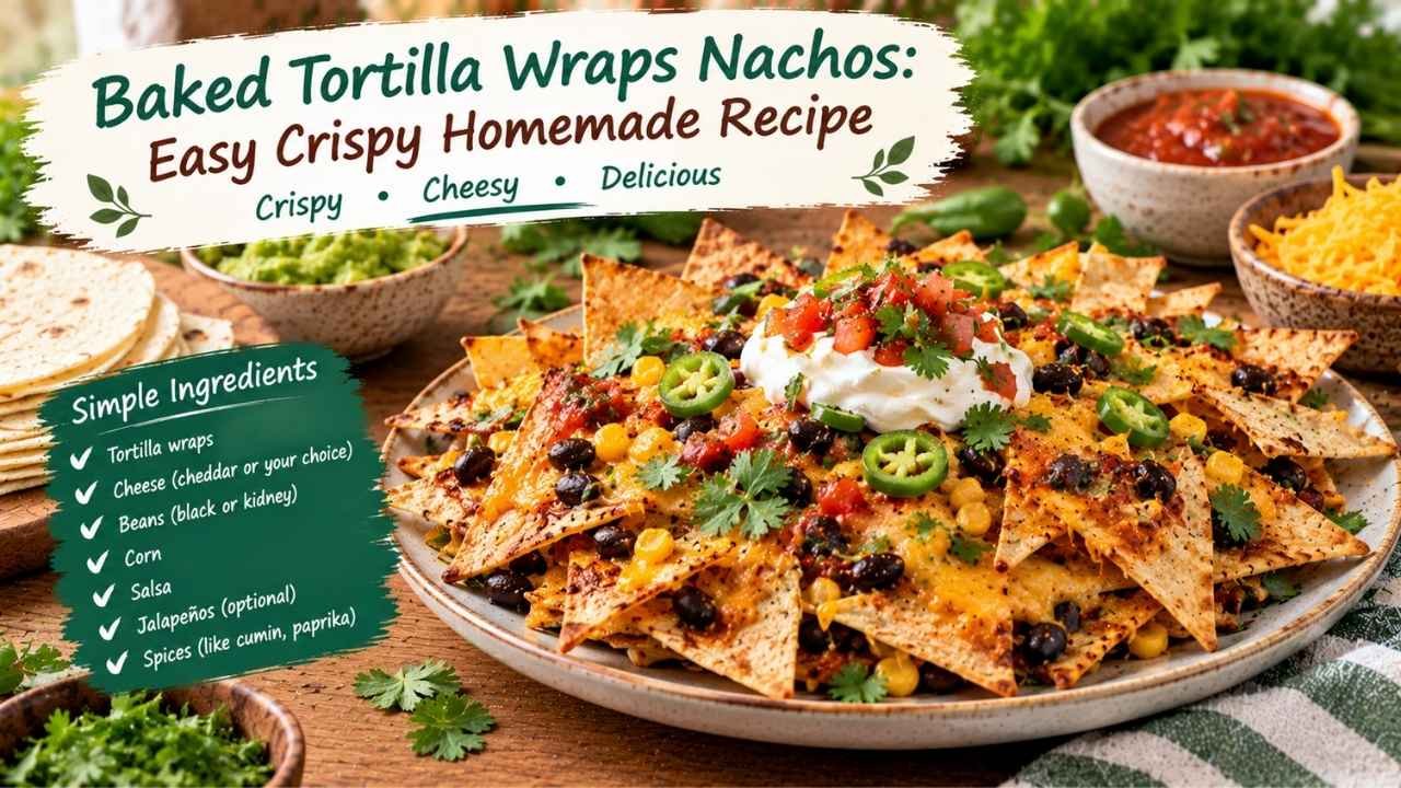 If you're looking for an easy way to make crispy baked tortilla wraps nachos, this recipe is exactly what you need.