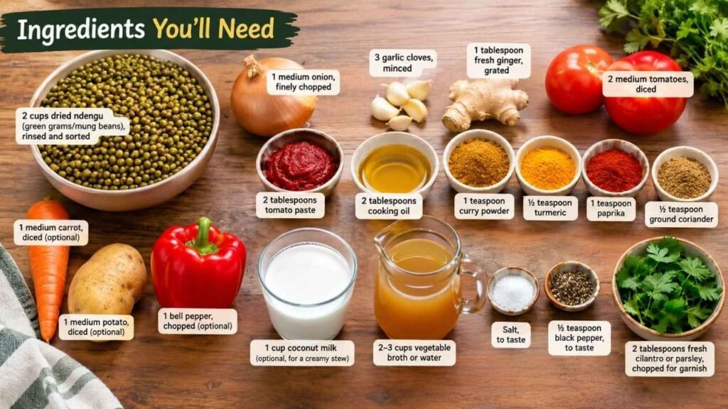 Ingredients You'll Need for Ndengu Stew Recipe