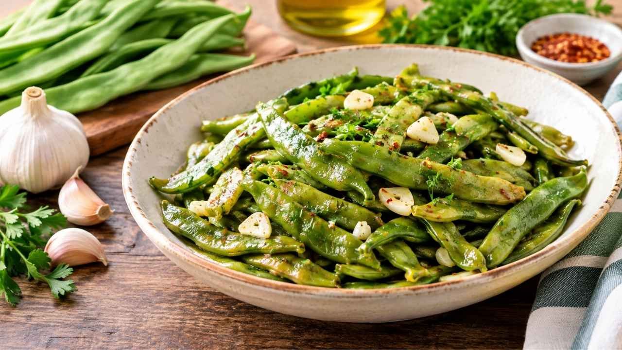 Romano beans are a delicious Italian flat bean known for their tender texture and rich, slightly nutty flavor.